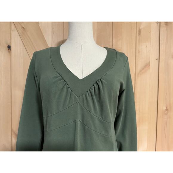 Athleta | V Neck Long Sleeve Tunic Dress in Sage Green | Size Medium - Picture 2 of 13